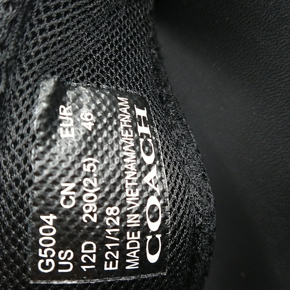 Coach Logo Jacquard Leather Flip-Flops - Picture 6 of 8